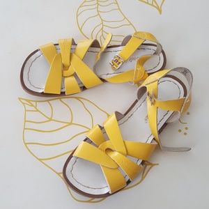 Yellow Patent Saltwater Sandals